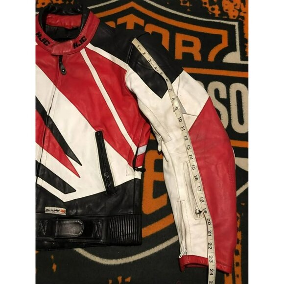 VTG Riding Jacket Size 44 Men Leather, Armor, HJC CIROTECH RIDING GEAR - Picture 7 of 8